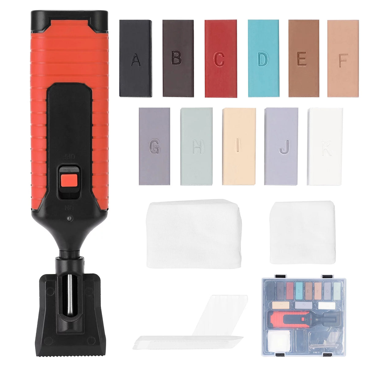 Ceramic Tile Repairing Tool Set with 11 Wax Bar K25948
