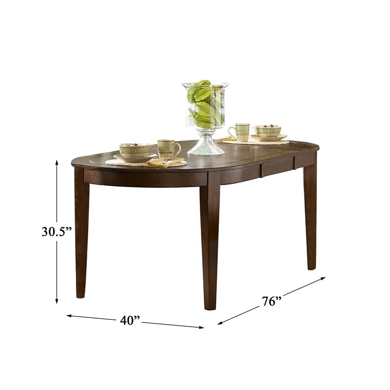 5-piece Wood Dining Set with Table and 4 Side Chairs in Oak A343419