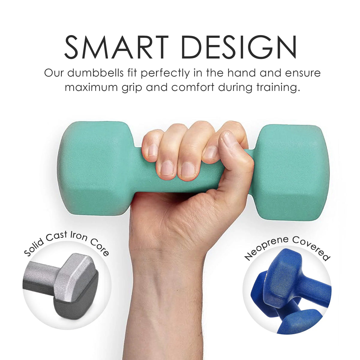 Hex Dumbbell Weight Training Set M4291