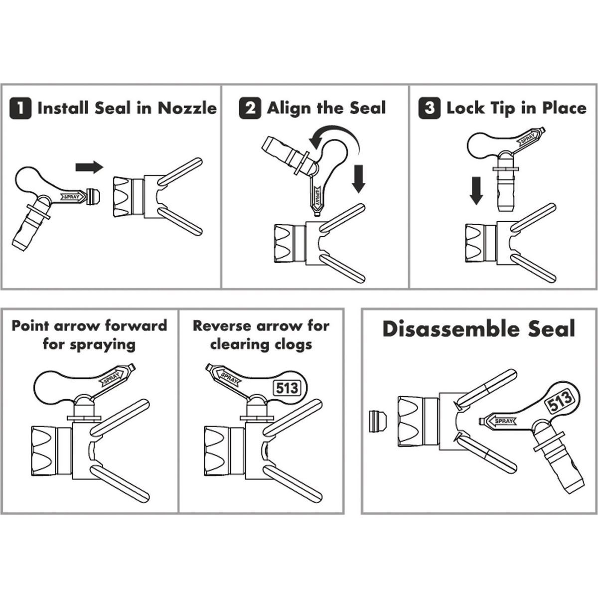 Reversible Airless Paint Spray Tip J8949