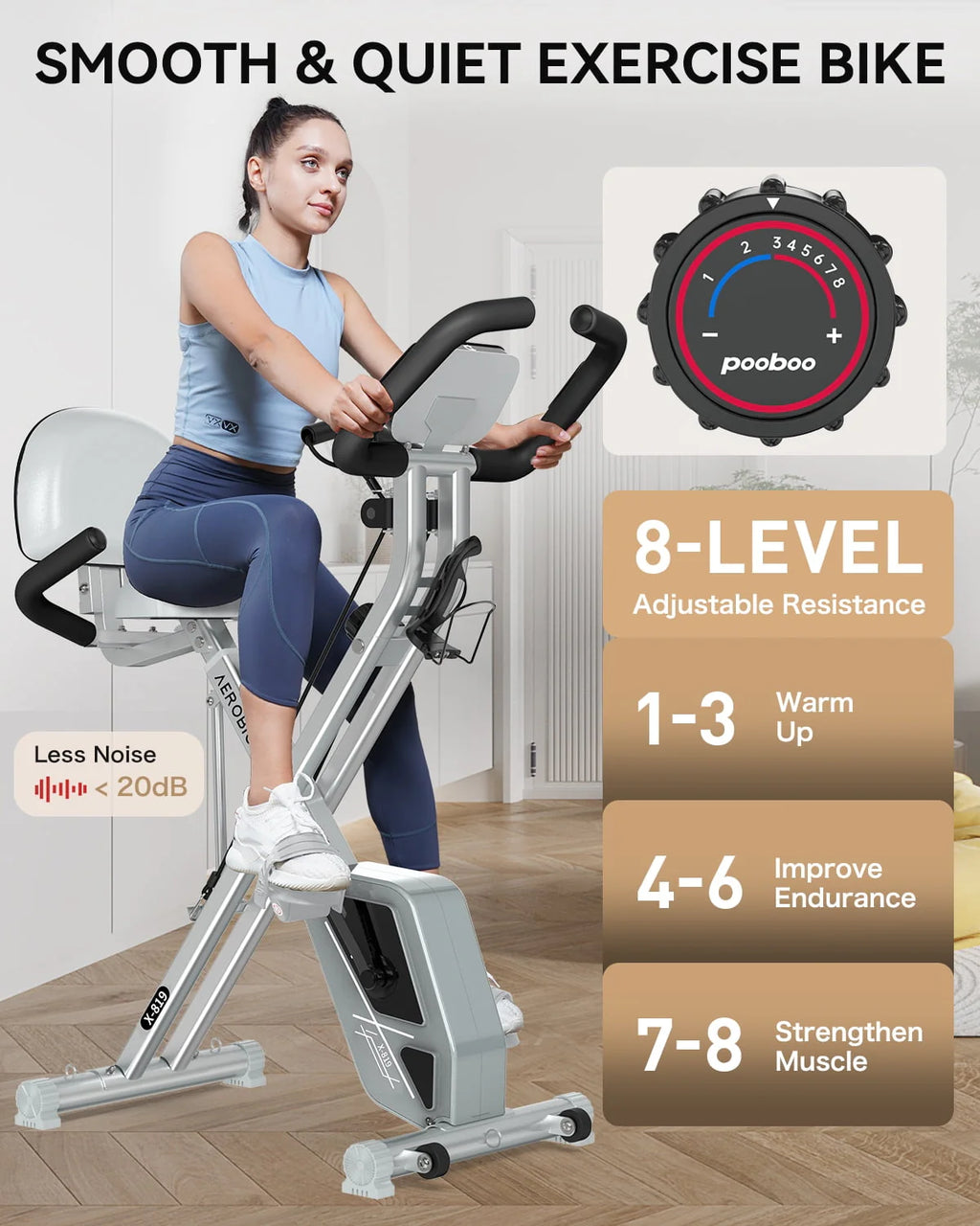 Foldable Magnetic Exercise Bike F2877