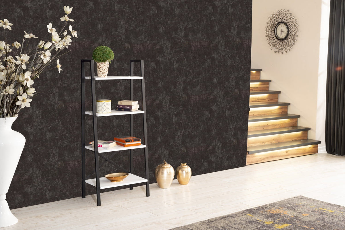 5 Tier White Metal Bookshelf Z512213