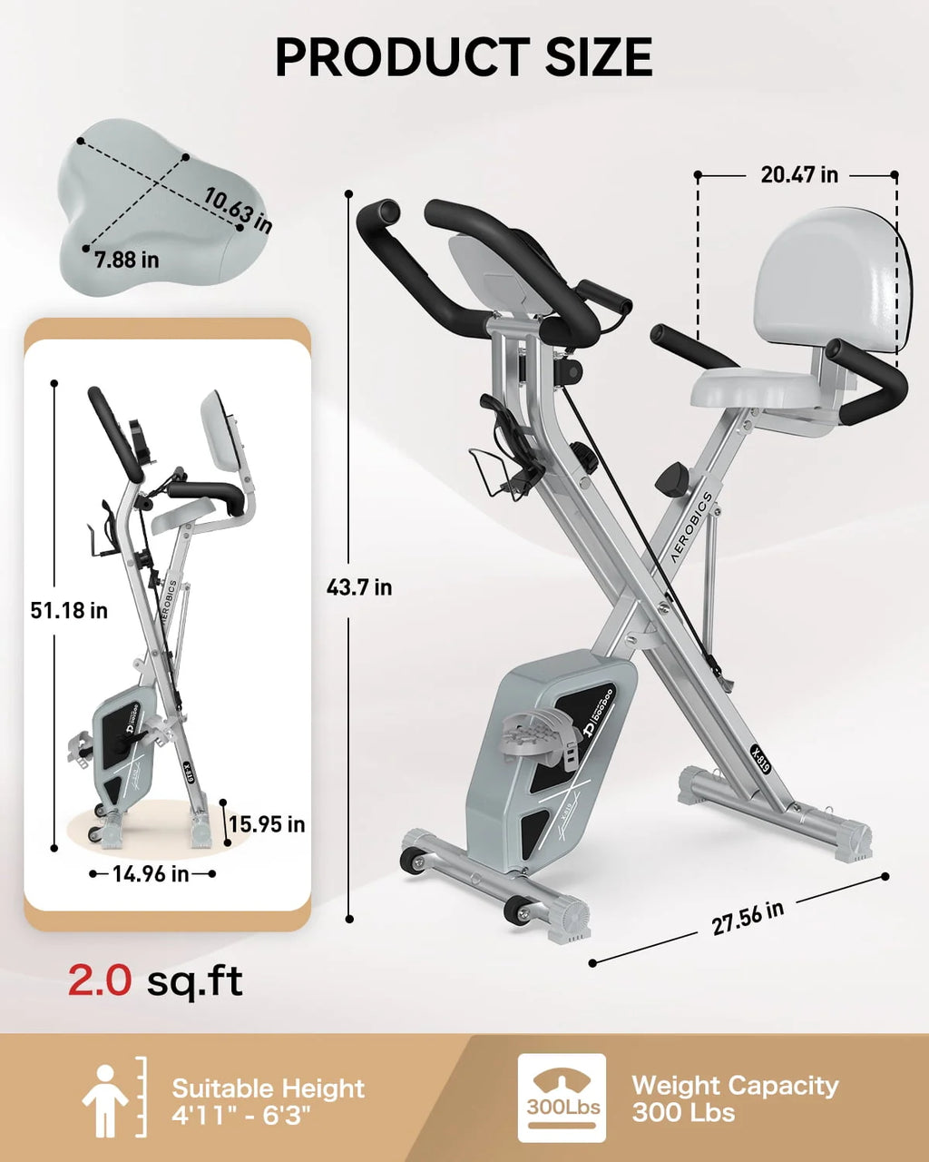 Foldable Magnetic Exercise Bike F2877