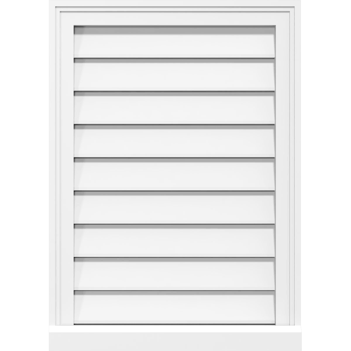 Vertical Surface Mount PVC Gable Vent W280167
