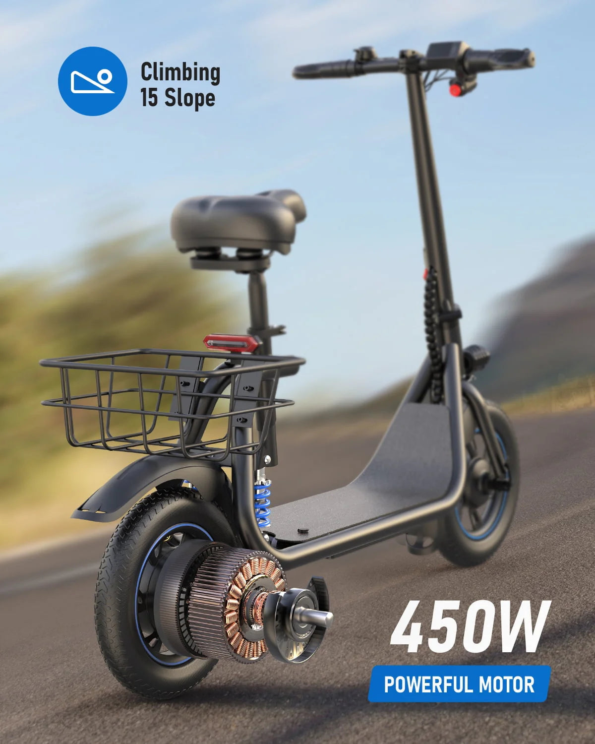 450W Electric Scooter with Seat L8576