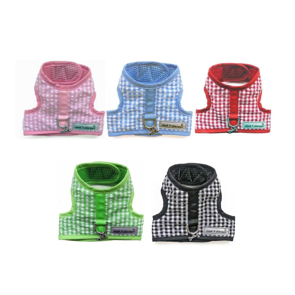 Gingham Dog Harness Vest W30601