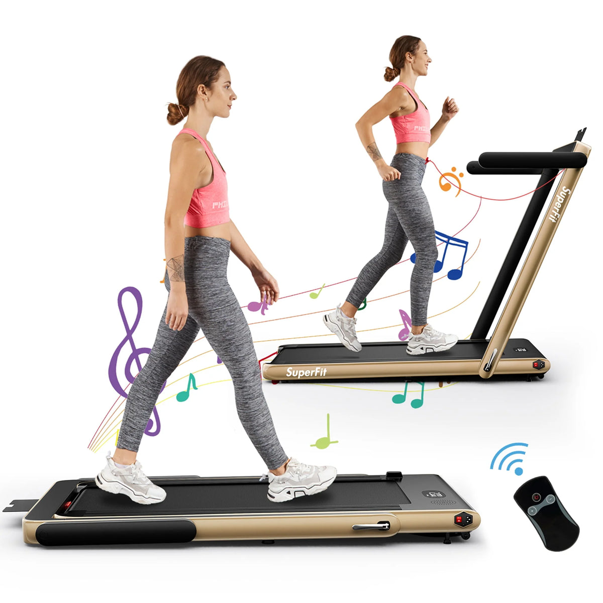2.25HP Folding Treadmill with Remote Control S13717