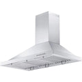 36" Wall Mount Ductless Range Hood with LED Lights Stainless Steel G354