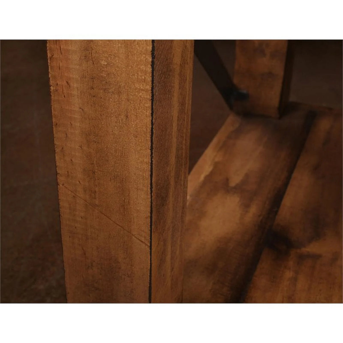 Contemporary Wood End Table with Shelf Set of 2 A926374