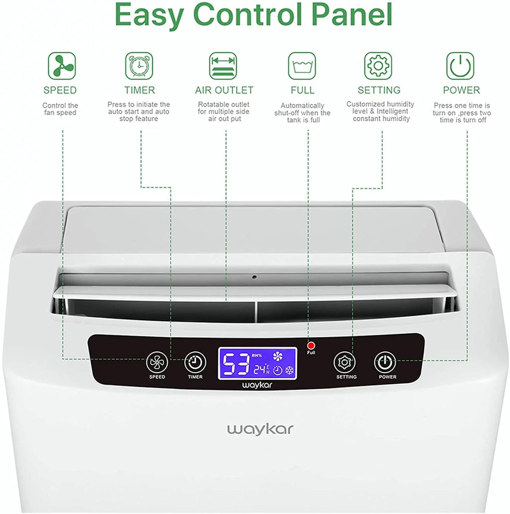 34 Pints Dehumidifier with Drain Hose O757