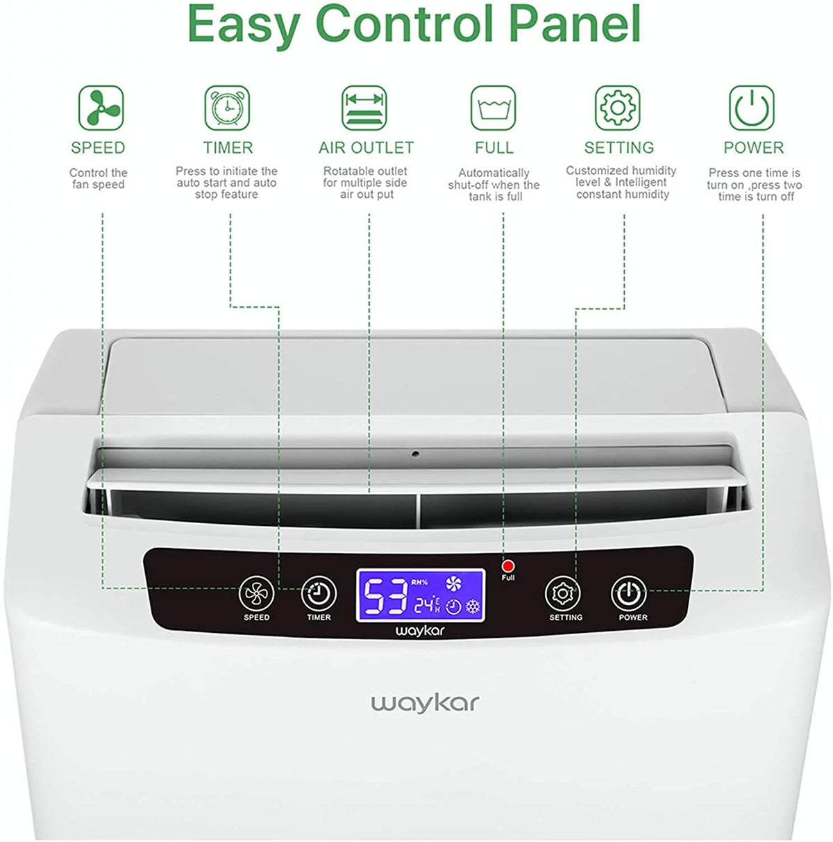 34 Pints Dehumidifier with Drain Hose O757