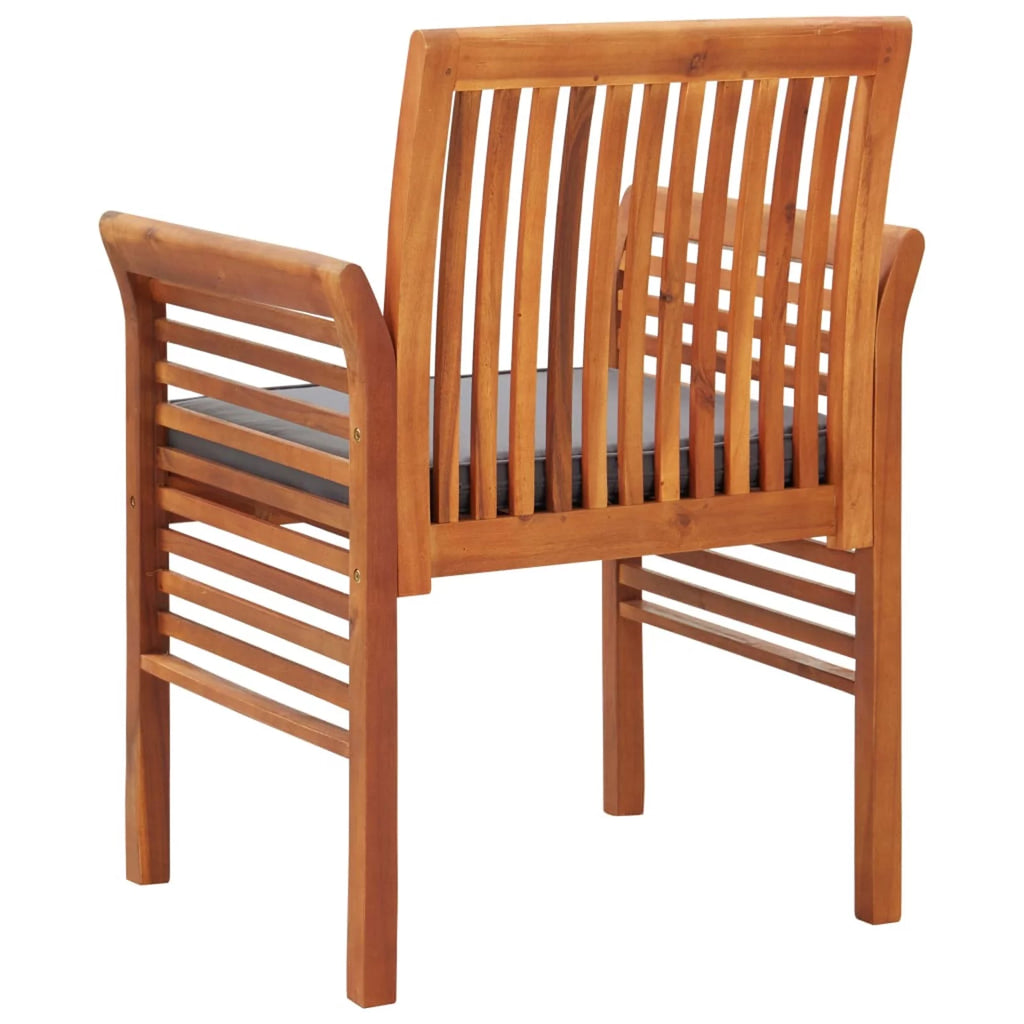 Patio Dining Chairs with Cushions 4 pcs Solid Wood Acacia D9016