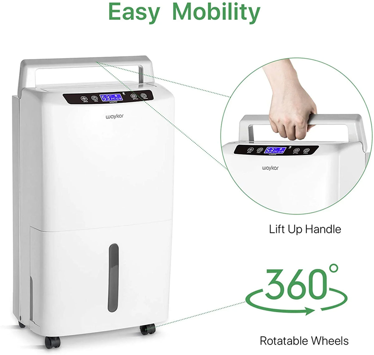 34 Pints Dehumidifier with Drain Hose O757